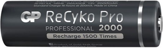 GP Batteries ReCykο Pro Rechargeable Battery AA Ni-MH 2000mAh 1.2V 2pcs