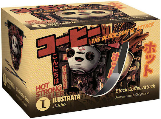 Pyramid Ilustrata - The Black Coffee Attack Chopsticks Κεραμικά Μαύρα 2τμχ 511ml Pyramid Ilustrata - The Black Coffee Attack Chopsticks Κεραμικά Μαύρα 2τμχ 511ml
