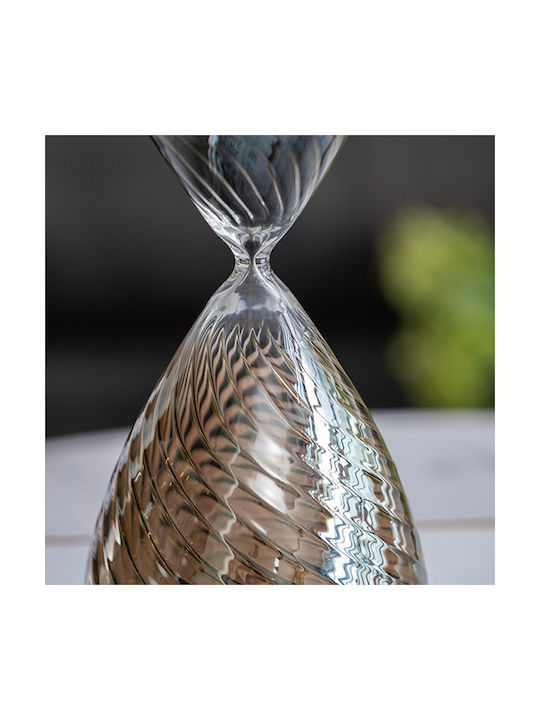 Artekko Office Hourglass Decoration from Glass 14x14x43cm in Black color