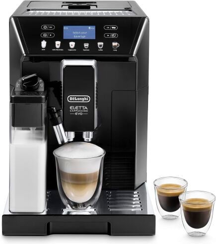 De'Longhi Eletta Automatic Espresso Machine 1450W Pressure 15bar for Cappuccino with Grinder Black