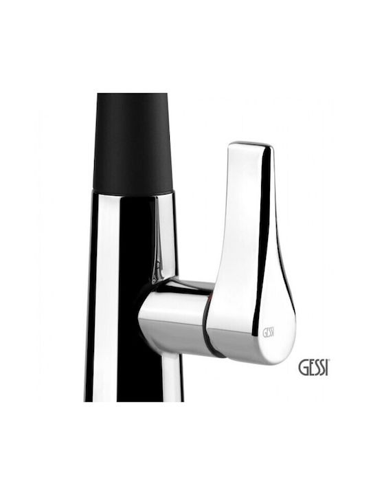 Gessi Proton Ψηλή Σπαστή Μπαταρία Κουζίνας Πάγκου Μαύρη