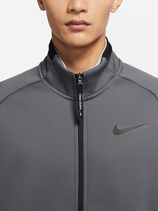Nike Pro Therma-Fit Ανδρική Ισοθερμική Μακρυμάνικη Μπλούζα Γκρι