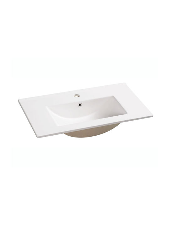 Ceramita MG 80 Ένθετος Νιπτήρας Πορσελάνης 80x39x18cm Λευκός