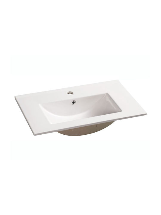 Ceramita MG 75 Ένθετος Νιπτήρας Πορσελάνης 75x39x18cm Λευκός