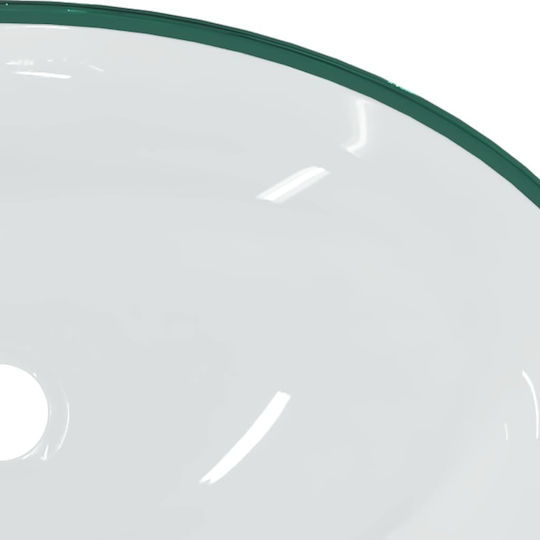vidaXL Επικαθήμενος Νιπτήρας Γυάλινος 54.5x35cm Διάφανος