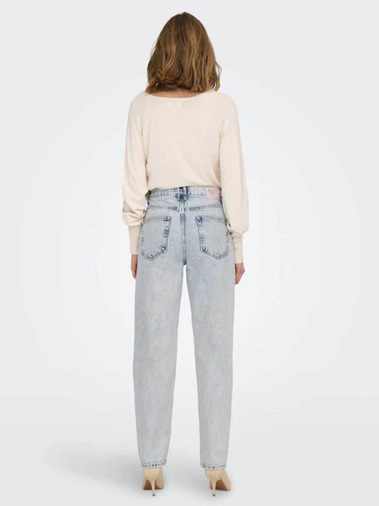Only Hw Hochbund Damenjeanshose mit Rissen