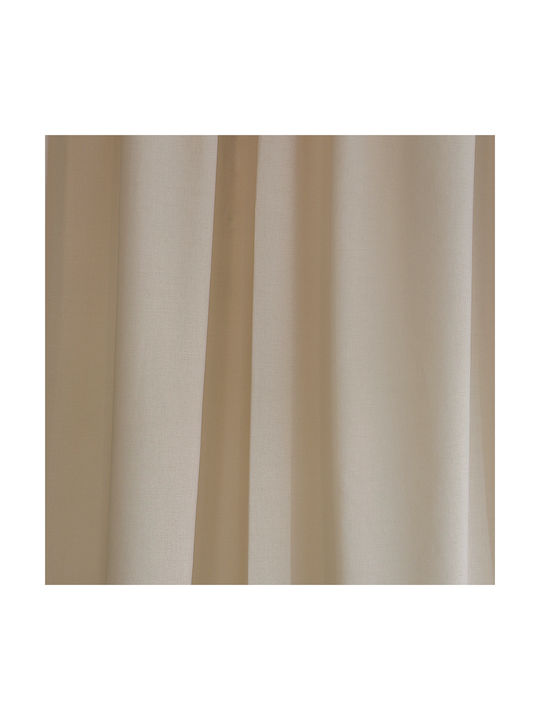 La Maison Blanche Κουρτίνα με Τρέσα Λινέ Μπέζ 145x285εκ.