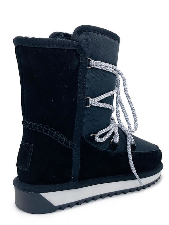 Kelara Suede Women's Boots Snow with Fur Black