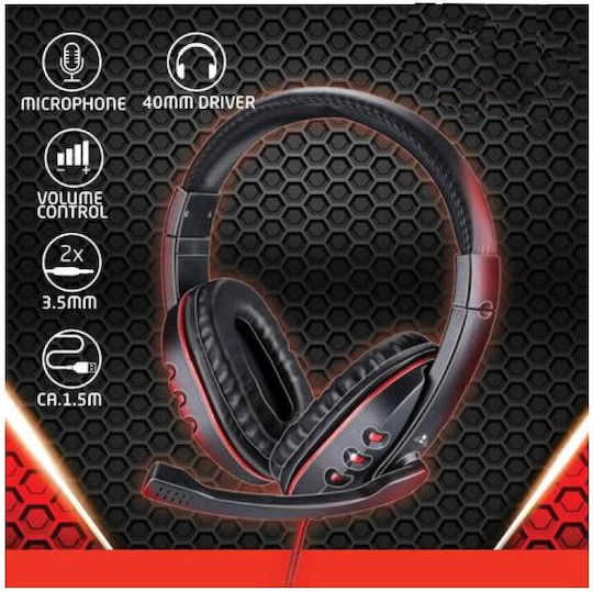 No Fear AT0000207 Over Ear Gaming Headset με σύνδεση 2x3.5mm