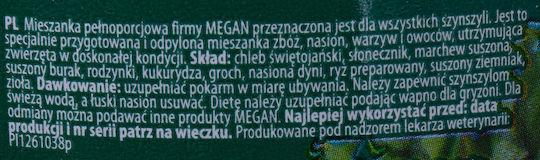 Megan Τροφή για Τσιντσιλά 1l