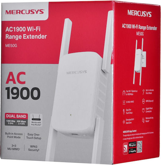 Mercusys ME50G WiFi удължител Двулентов (2.4 и 5GHz) 1900Mbps