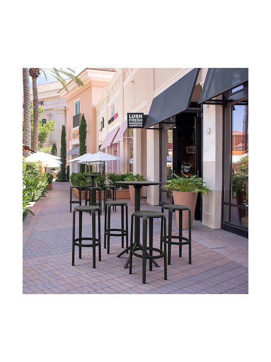 Stool for Bar Outdoor Tom Black 36x36x75cm