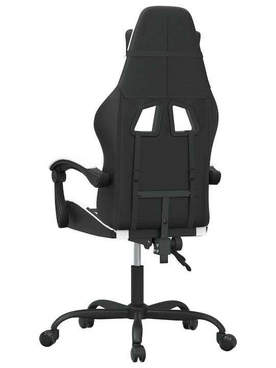 vidaXL 349572 Scaun Gaming Din piele ecologică Negru/alb