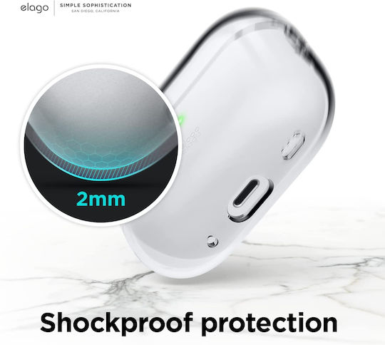 Elago Clear Hang Case Калъф с кука в Прозрачен цвят за Apple AirPods Pro