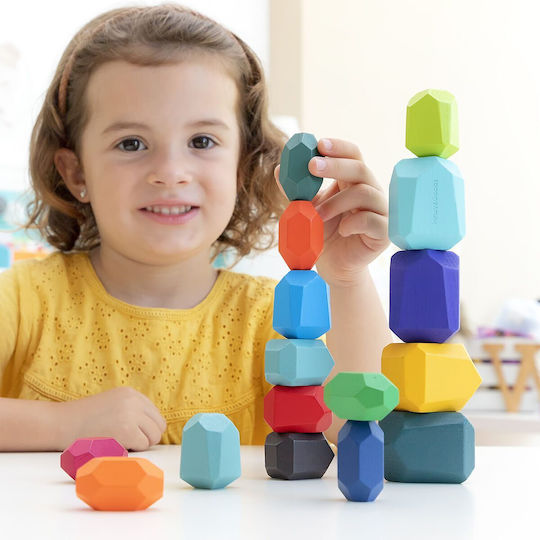 BS Toys Παιχνίδι Στοίβαξης Balancing Stones από Ξύλο για 36+ Μηνών