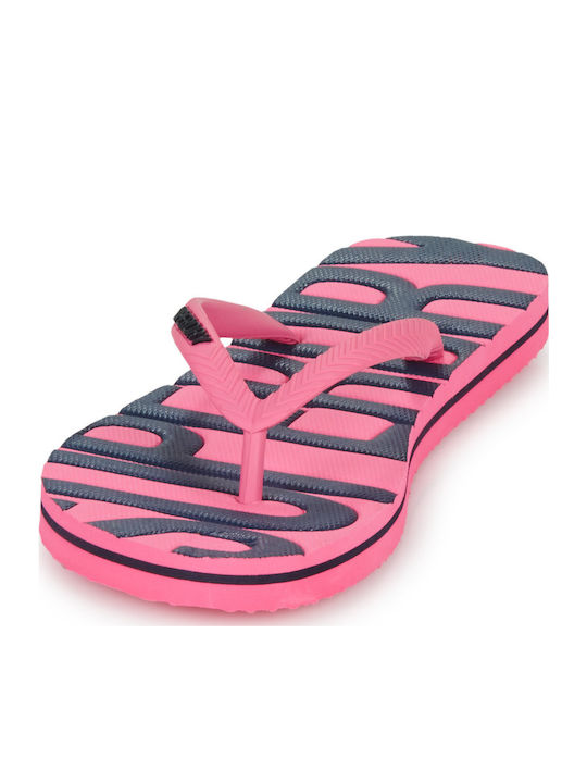 D1 Ovin Vintage Vegan Flip Flop Șlapi Damă Roz/Negri
