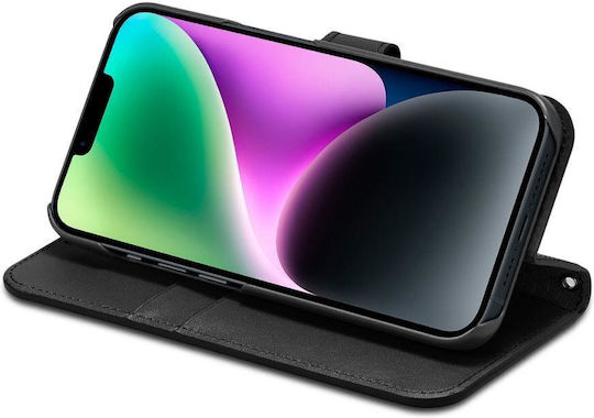 Spigen Wallet S Synthetic Leather Black (iPhone 14)