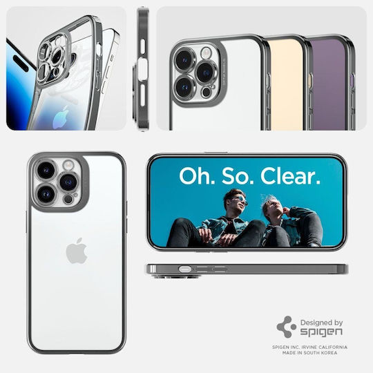 Spigen Optik Crystal Back Cover Σιλικόνης Chrome Gray (iPhone 14 Pro)