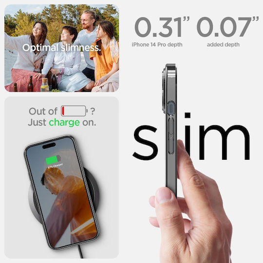 Spigen Optik Crystal Back Cover Σιλικόνης Chrome Gray (iPhone 14 Pro)