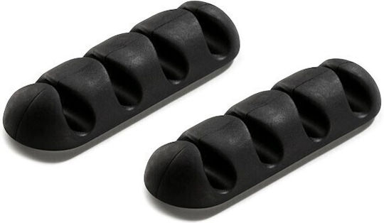 Inofix 7103-3 Clips Οργάνωσης Καλωδίων 2τμχ Μαύρο