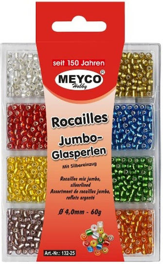 Meyco Glass Craft Beads Multicolor 150pcs Pearls 4mm 60gr