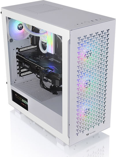 Thermaltake V350 TG ARGB Air Gaming Midi Tower Computer Case with Window Panel White