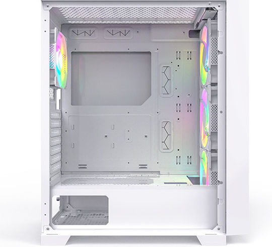 Montech AIR 1000 Premium Gaming Midi Tower Κουτί Υπολογιστή με Πλαϊνό Παράθυρο και RGB Φωτισμό Λευκό