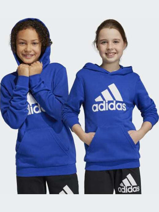 Kids Sweatshirt with Hood and Pockets Blue Big Essentials