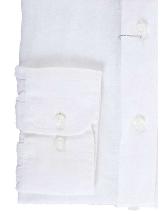 Michael Kors Men's Shirt Long Sleeve Linen White