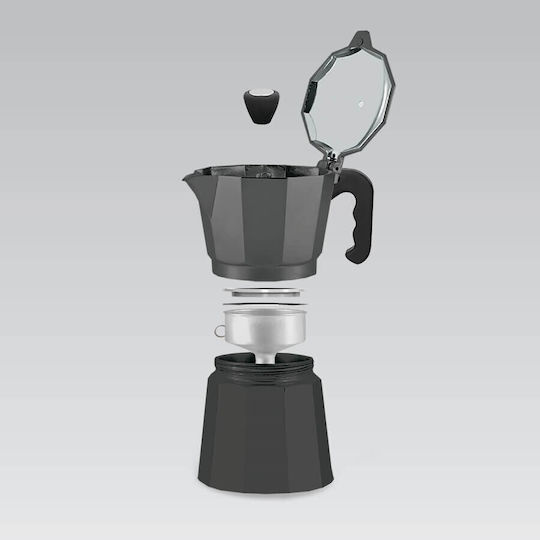 Maestro MR-1666-3 Stovetop Espresso Pot 3 Cups Black