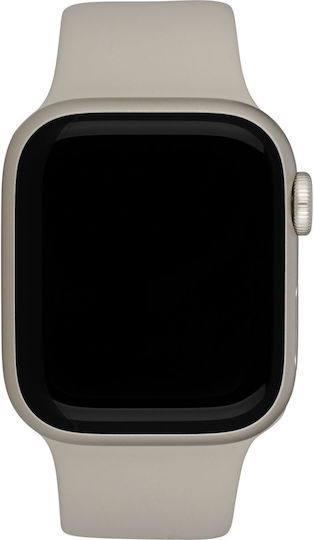 Apple Watch Series 8 Cellular Aluminium 45mm Waterproof with eSIM and Heart Rate Monitor (Starlight with Starlight Sport Band)
