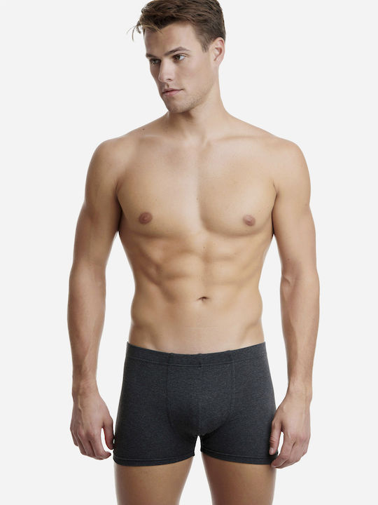 Ανδρικά Μποξεράκια Anthracite Melange / Light Grey Melange 2Pack