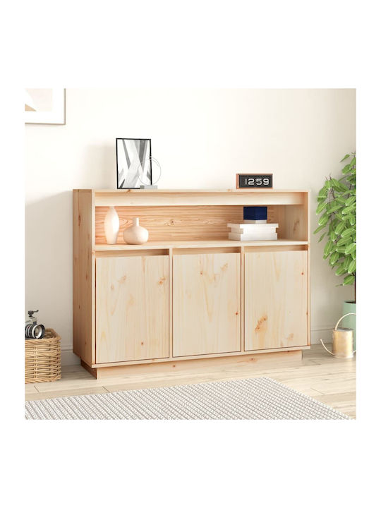 Sideboard Solid Wood with Drawers Πεύκου 104.5x34x80cm