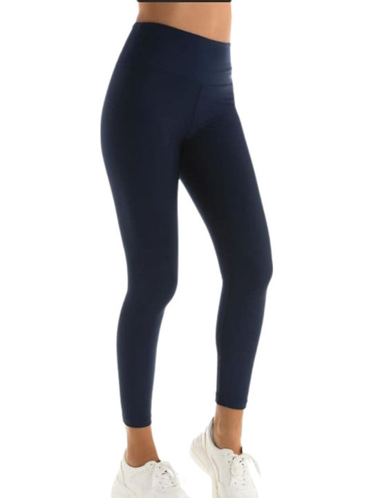 Women's Cropped Training Legging High Waisted & Push Up Navy Blue