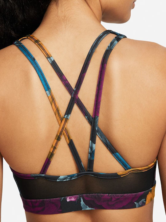 Dri-FIT Icon Clash Damen Sport-BH Floral Schwarz