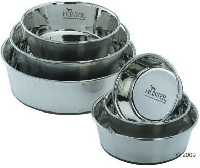 Hunter Edelstahl Stainless Bowls Food for Dog Silver 1900ml 20cm 41714