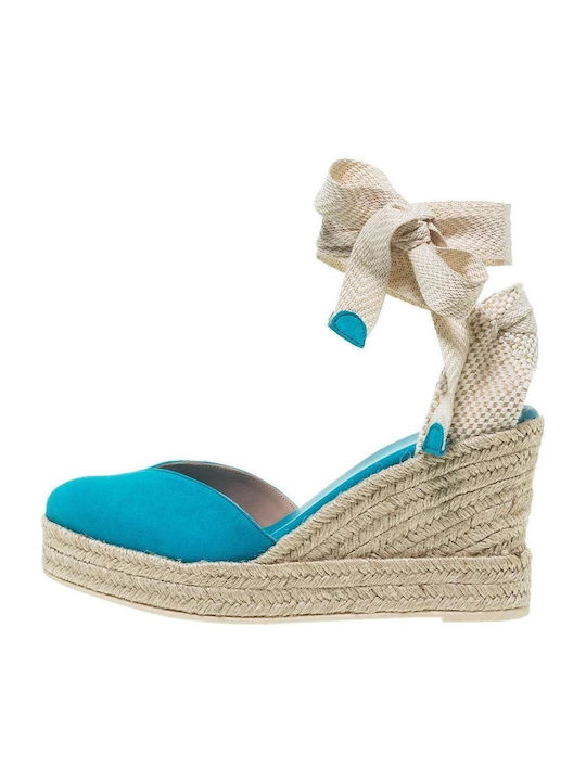 Mourtzi Women's Suede Platform Espadrilles Scuba