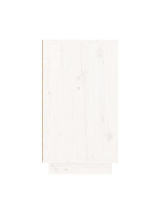 Shoe Organizer with 4 Shelves White 110x34x61cm