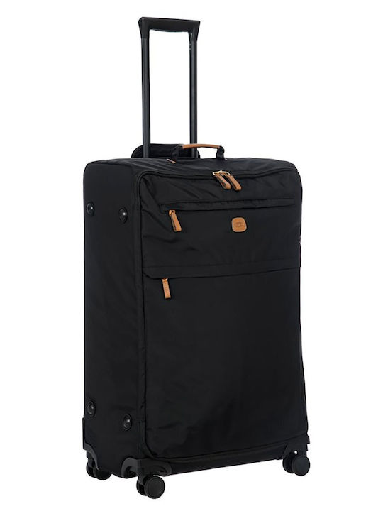 Bric's Milano X-Travel Μεγάλη Βαλίτσα Ταξιδίου Υφασμάτινη Μαύρη με 4 Ρόδες Ύψους 77εκ.