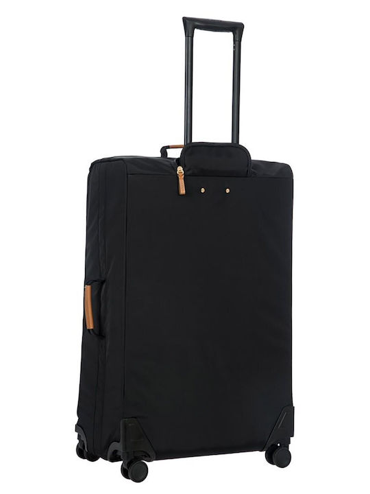 Bric's Milano X-Travel Μεγάλη Βαλίτσα Ταξιδίου Υφασμάτινη Μαύρη με 4 Ρόδες Ύψους 77εκ.