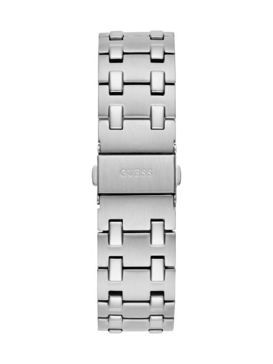 Guess Asset Men's Watch 45mm Battery with Silver Metal Bracelet
