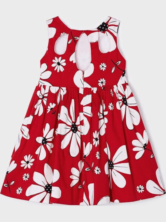 Rochie pentru Copii Fără mâneci Floral Roșu