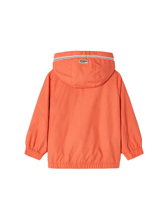 Mayoral Kids Casual Jacket short Windproof Hooded Orange