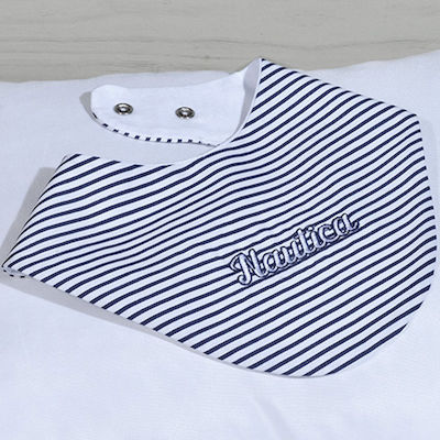 Nautica Bandana from 100% Cotton with Button Striped Blue