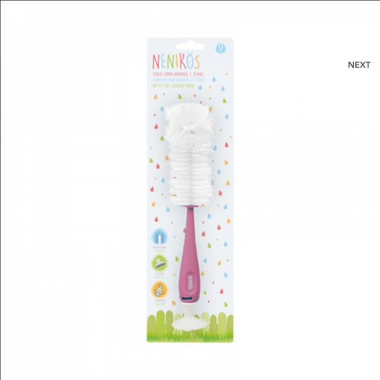 Kiokids Reinigungsbürste für Babyflaschen Rosa 1Stück