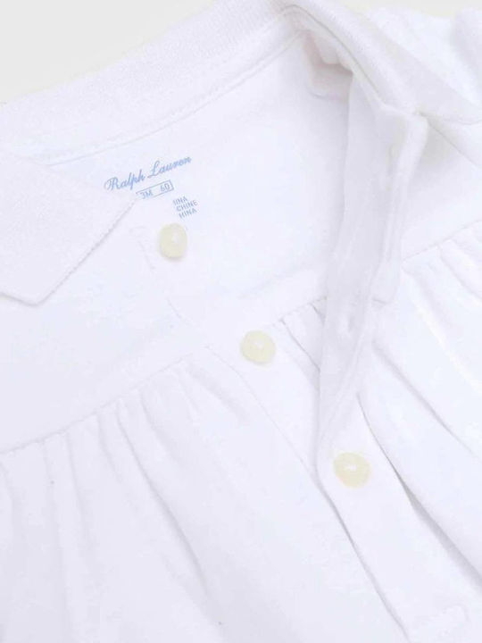 Ralph Lauren Бебешко Боди Къс ръкав Бял