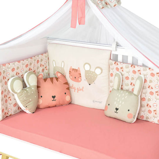 Bebe Stars Crib Decorative Pillows Bunny Pink 3pcs