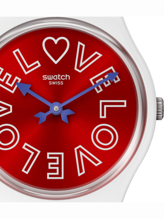 Valentine's Purest Love Women's Watch 34mm Battery-Powered with White Silicone Strap