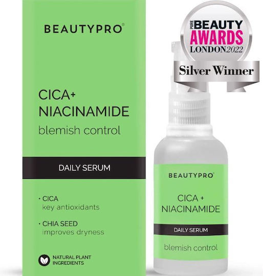 Beauty Pro Cica + Niacinamide Serum Gesicht mit Niacinamid für Strahlkraft & Aufhellung 30ml