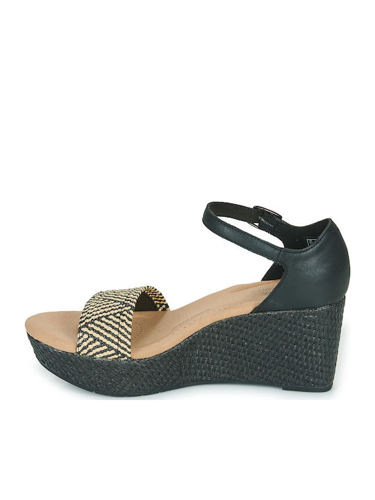 Rose Ease Women's Ankle Strap Platforms Black